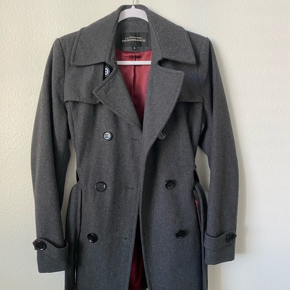 La Nouvelle Renaissance Grey Hoodless Peacoat - Picture 1 of 6